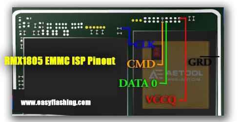 RealMe 2 RMX1805 EMMC ISP Pinout 