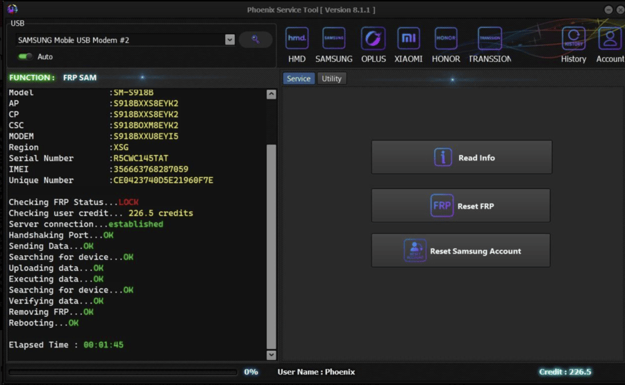 Phoenix Service Tool Latest Version, Remove Android 16 (No Credits) Phoenix Service Tool Latest Version