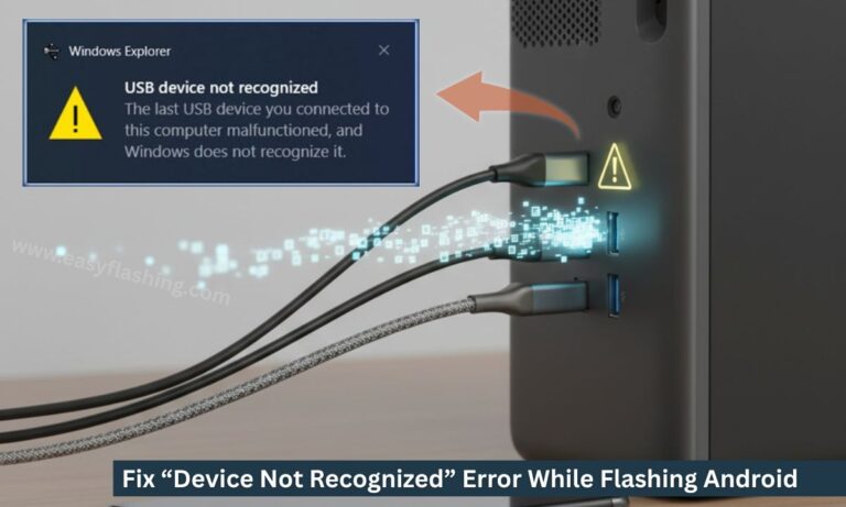 Fix “Device Not Recognized” Error While Flashing Android