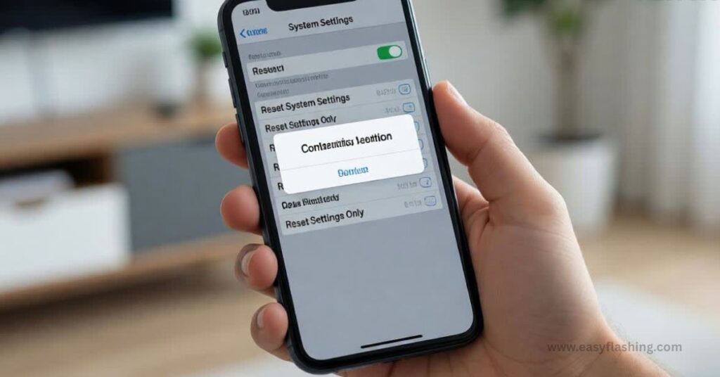 Reset System Settings (Last Software Step)