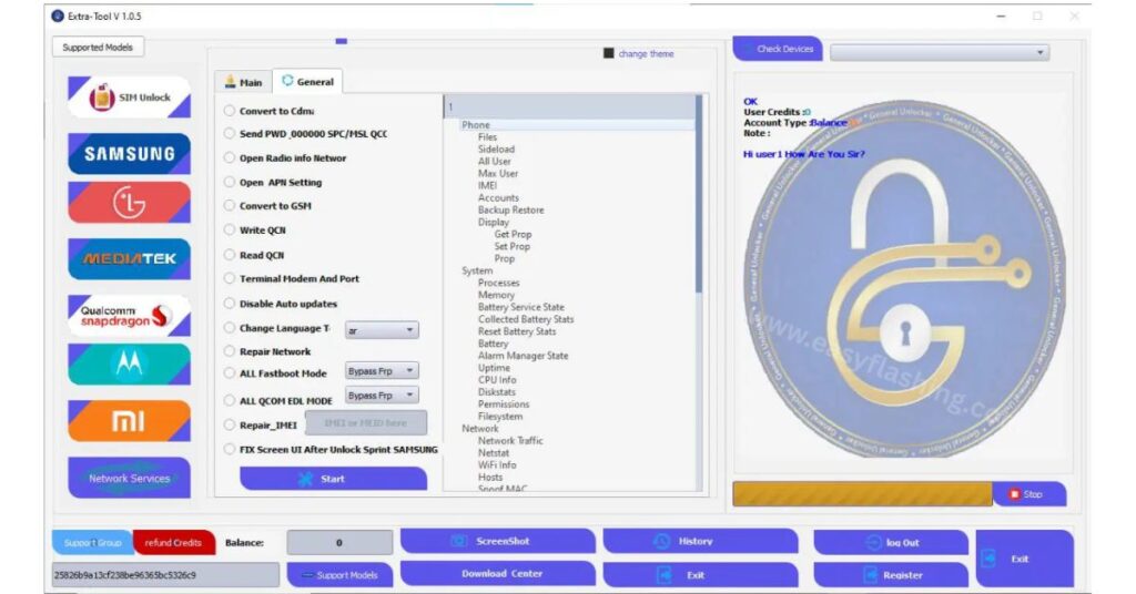 Complete Features of Extra Tool V1.4.5